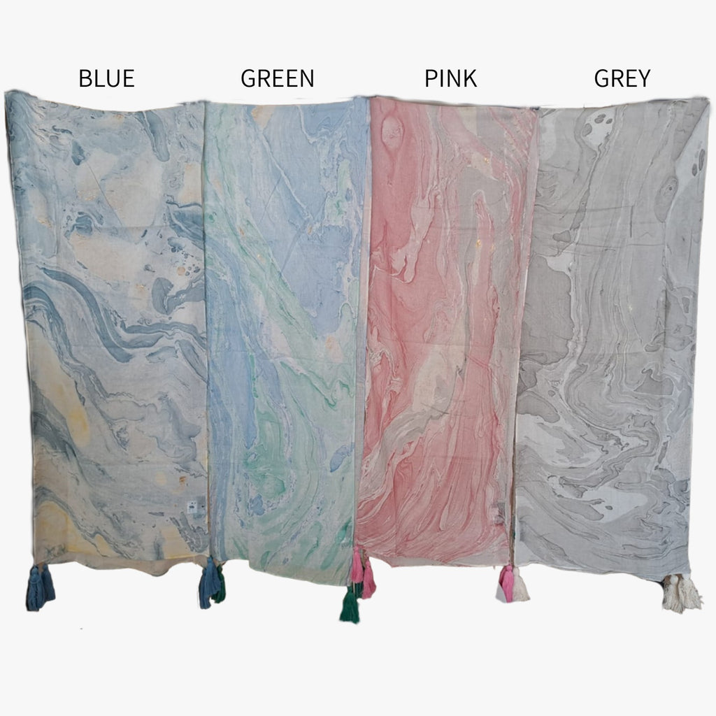 Marble print scarf